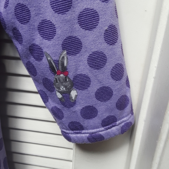 Woodrow & Friends Kid's  Sherpa Lined Robe Bunny Purple L (14/16) - Picture 5 of 10